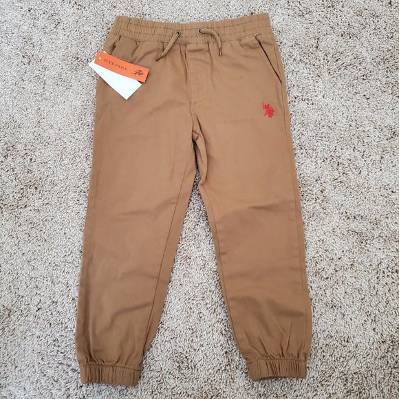 U.S. Polo Assn. Other - U.S. Polo Assn. Boy's Brown Flex Twill Pull-On Trousers SZ L(6)